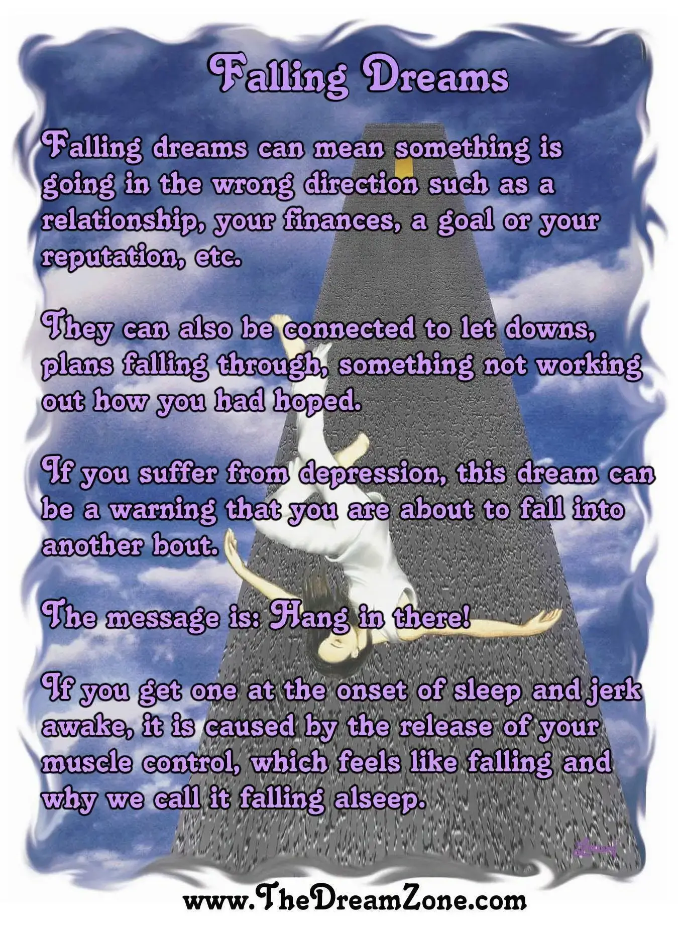 Symbolic Meanings Of Falling Dreams