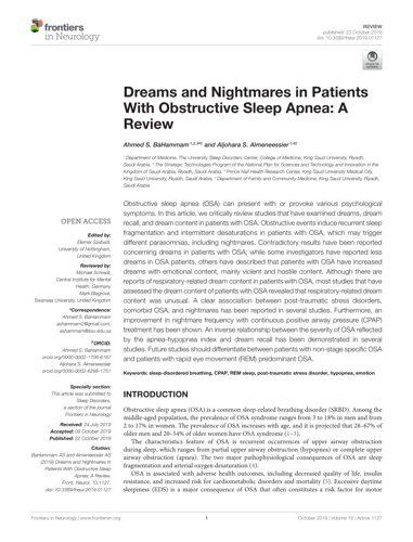 The Relationship Between Sleep Apnea And Dreams